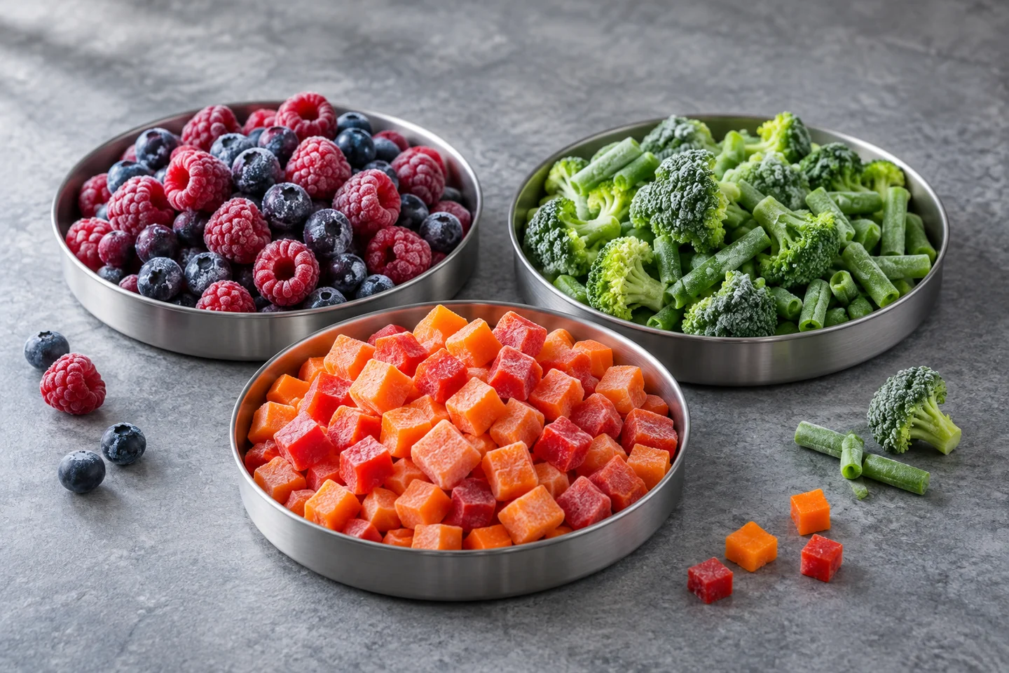 Frutas y vegetales IQF