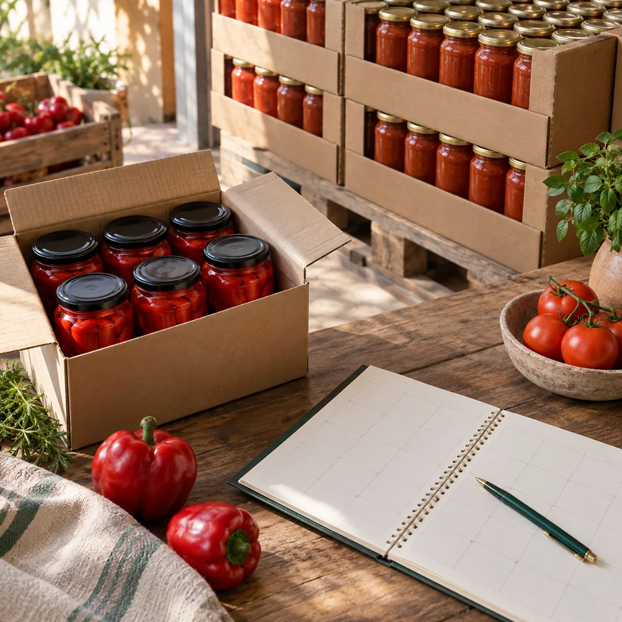 Comparación entre una necesidad puntual y un programa recurrente de productos de tomate y pimiento
