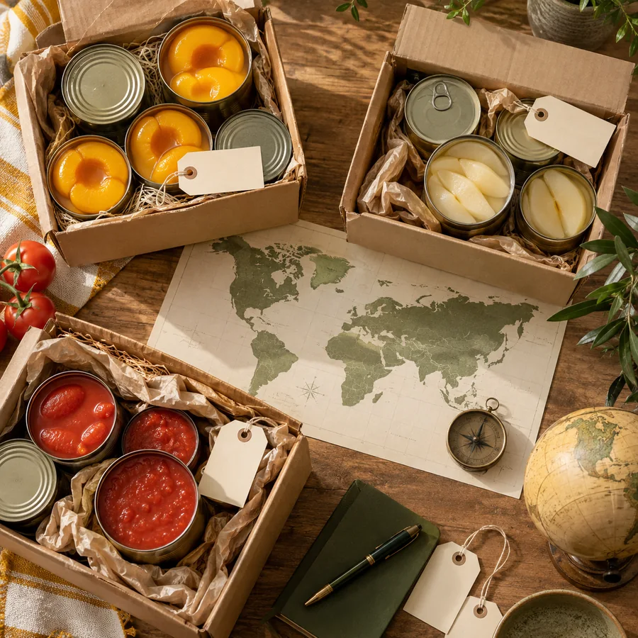 Muestras de fruta y tomate de distintos orígenes para seleccionar fabricantes